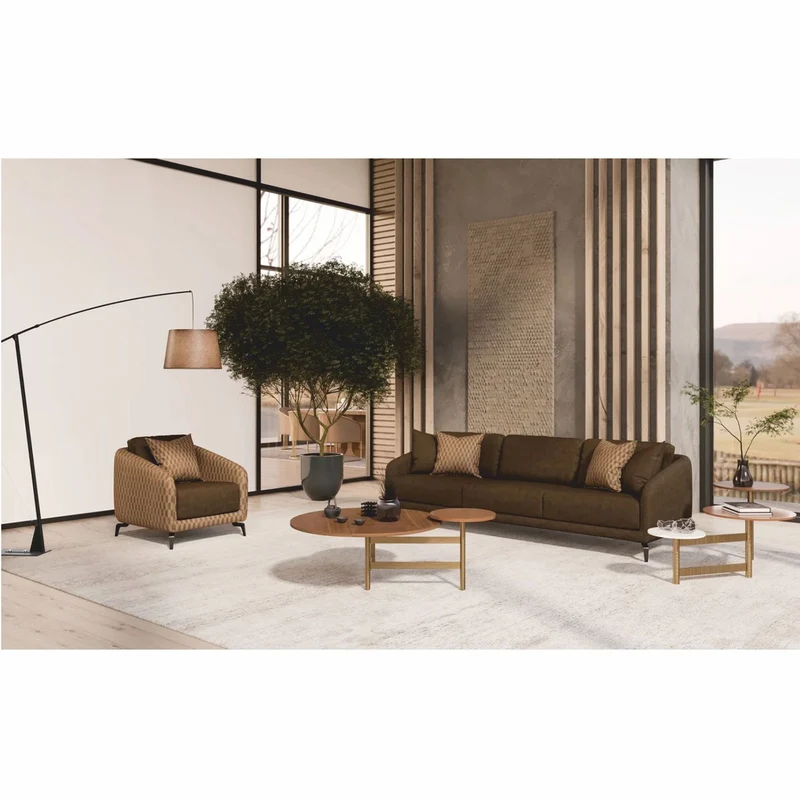 Casa Padrino Luxus Sofa Dunkelbraun / Schwarz 255 cm - Wohnzimmer & Hotel Möbel