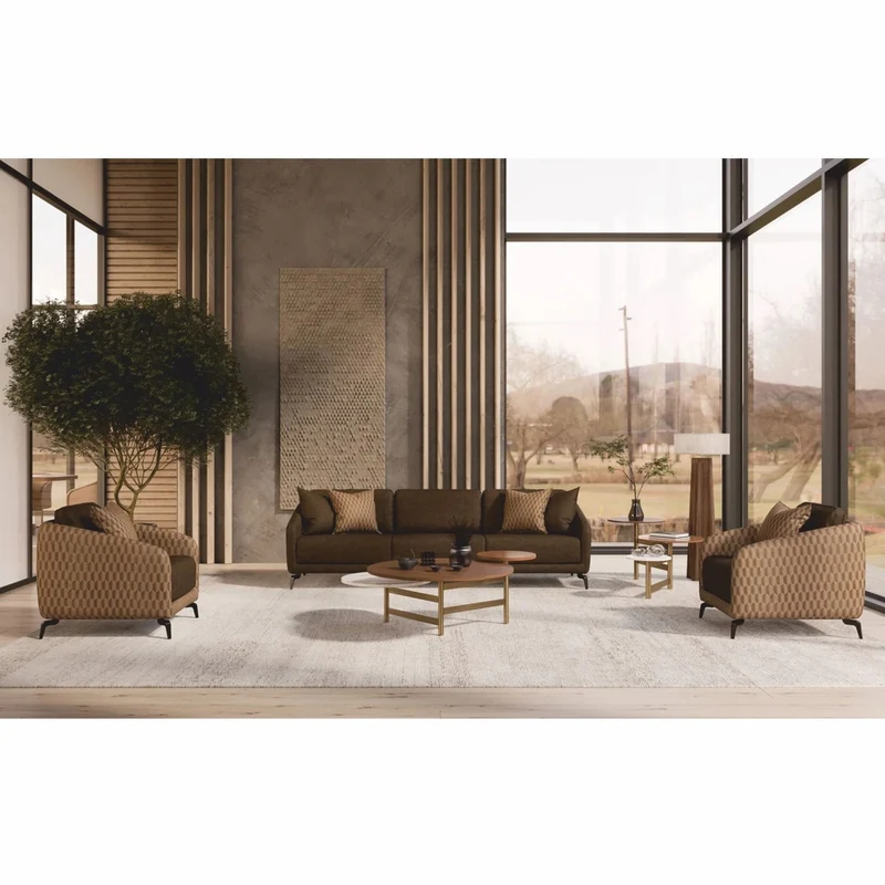 Casa Padrino Luxus Sofa Dunkelbraun / Schwarz 255 cm - Wohnzimmer & Hotel Möbel