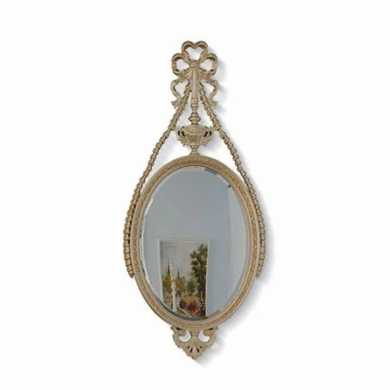 Casa Padrino Luxus Barock Spiegel Grau / Gold H. 140 cm - Barock Interior - Made in Italy