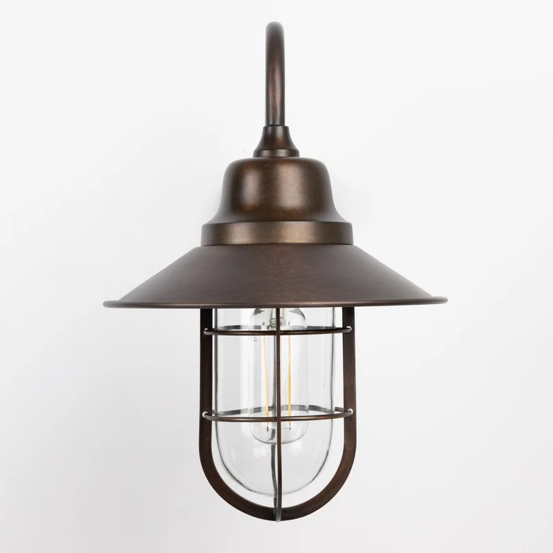 Casa Padrino Jugendstil Hofleuchte 21 x 37 x H. 32 cm - Bronze - Nostalgische Wetterfeste Außenleuchte