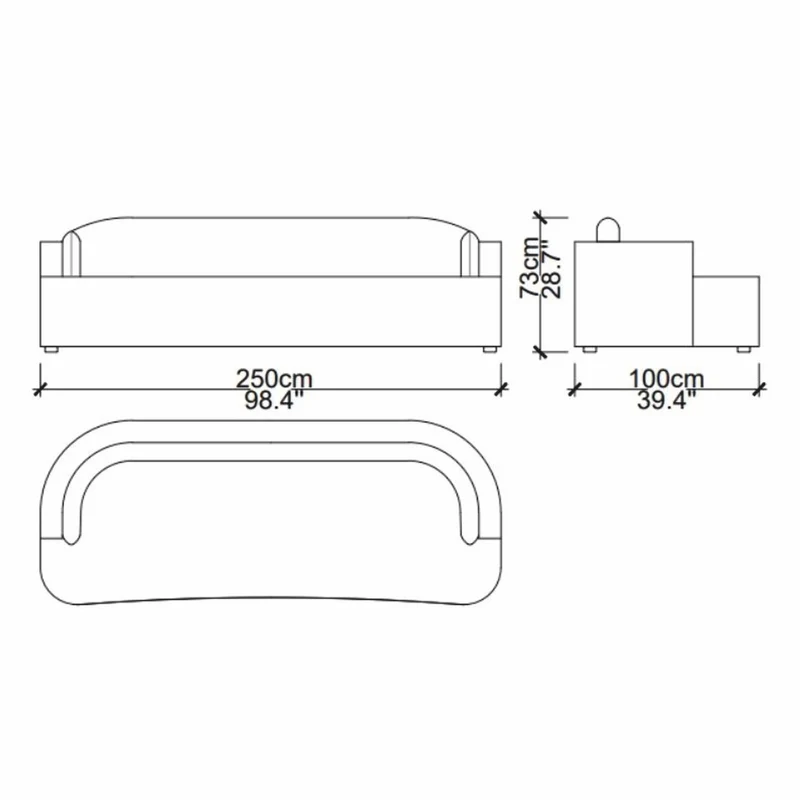 Casa Padrino Luxus Sofa Grau / Schwarz 250 cm - Hotel & Wohnzimmer Möbel