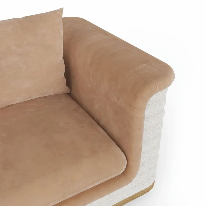 Casa Padrino Luxus Wohnzimmer & Hotel Sessel Braun / Weiß 115 cm - Premium Qualität