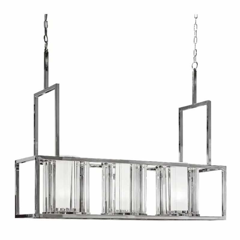 Casa Padrino Metall Hängeleuchte mit Glas Lampenschirmen Silber 120 cm