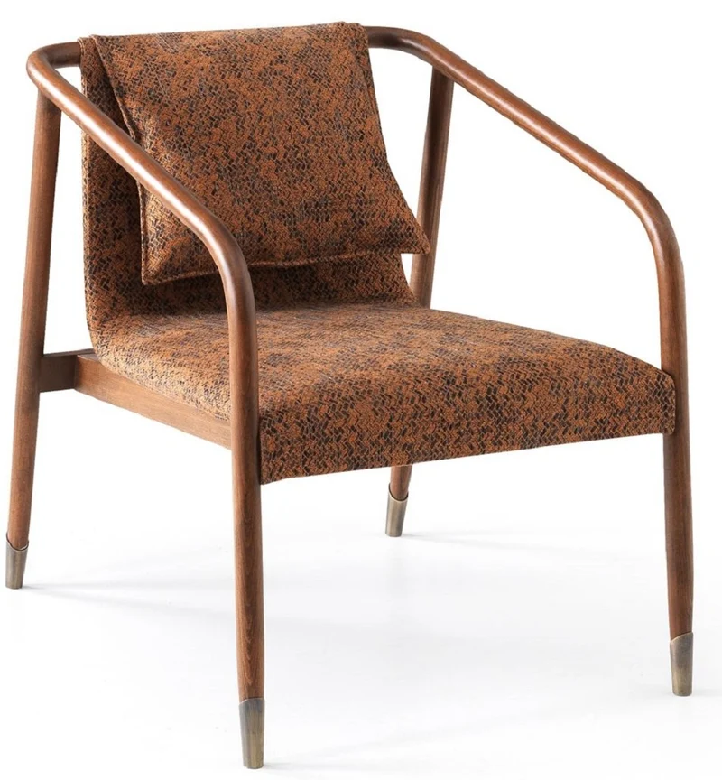 Casa Padrino Luxus Sessel Braun 63 x 83 x H. 77 cm - Wohnzimmer Sessel - Hotel Sessel - Wohnzimmer Möbel - Hotel Möbel - Luxus Möbel - Luxus Einrichtung