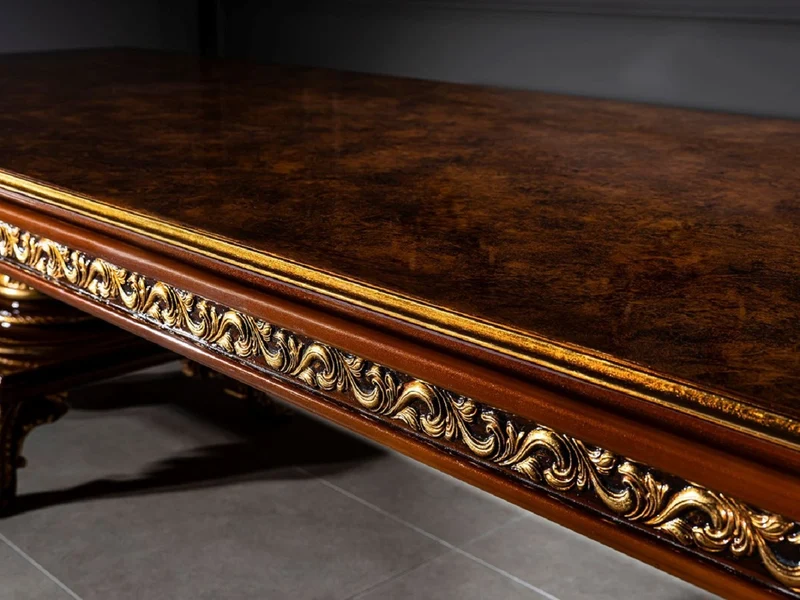 Casa Padrino Luxus Barock Esszimmer Set Braun / Gold - 1 Riesiger Barock Esstisch & 14 Barock Esszimmerstühle - Barock Esszimmer Möbel - Luxus Möbel im Barockstil - Edel & Prunkvoll