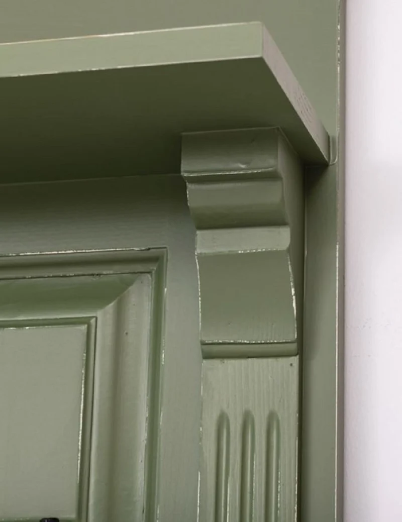 Casa Padrino Landhausstil Massivholz Garderobenschrank Antik Grün 140 x 41 x H. 210 cm - Wand Garderobe - Flur Schrank - Flurmöbel - Garderobenmöbel - Landhausstil Möbel