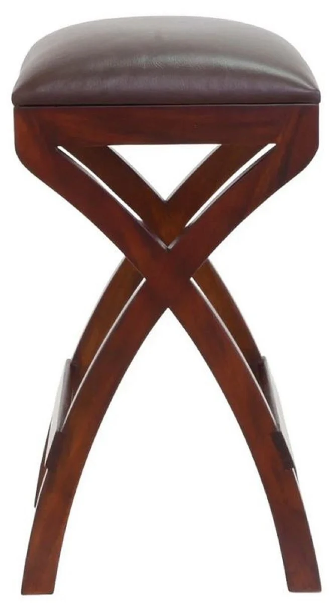 Casa Padrino Luxus Mahagoni Frühstückstisch Set Braun - Luxus Mahagoni Möbel