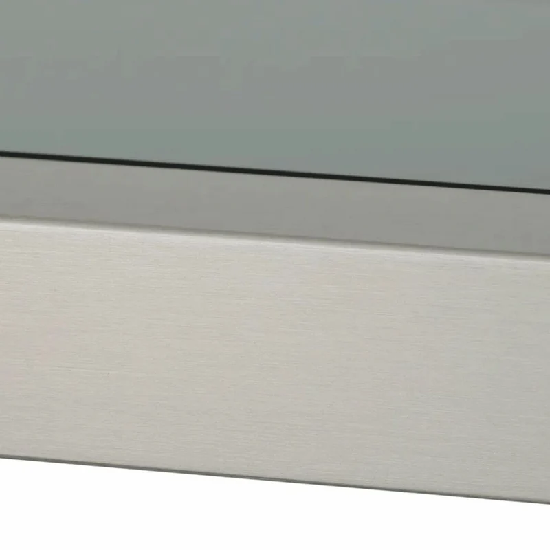 Casa Padrino Luxus Regalschrank mit 5 Glasregalen Silber / Schwarz / Grau H. 240,5 cm - Luxus Möbel