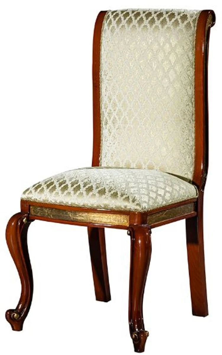 Casa Padrino Luxus Barock Esszimmer Set Braun / Gold - 1 Barock Esstisch & 10 Barock Esszimmerstühle - Barock Esszimmer Möbel - Luxus Möbel im Barockstil - Edel & Prunkvoll