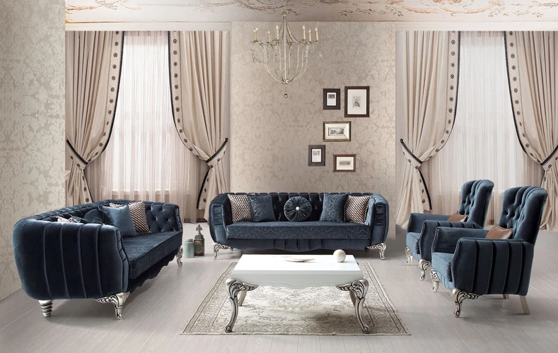Casa Padrino Luxus Barock Couchtisch Weiß / Silber 104 x 69 x H. 45 cm - Eleganter Massivholz Wohnzimmertisch - Wohnzimmer Möbel im Barockstil