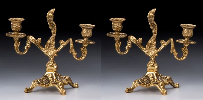 Casa Padrino Luxus Barock Kerzenhalter Set Gold 21 x H. 20 cm - Handgefertigte Barockstil Bronze Kerzenständer - Barock Deko Accessoires - Barock Interior - Barock Möbel - Edel & Prunkvoll