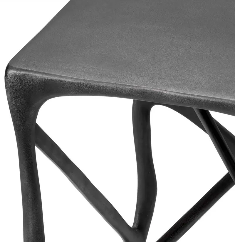 Casa Padrino Luxus Deko Säule 33,5 x 33,5 x H. 69,5 cm - Quadratische Aluminium Säule - Pflanzensäule - Wohnzimmer Deko Säule - Hotel Deko Säule - Luxus Möbel - Luxus Qualität