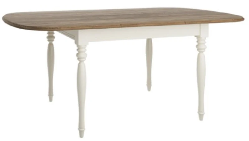 Casa Padrino Luxus Jugendstil Esstisch Braun / Cremefarben 140-190 x 95 x H. 77,5 cm - Ausziehbarer Massivholz Esszimmertisch - Esszimmer Möbel