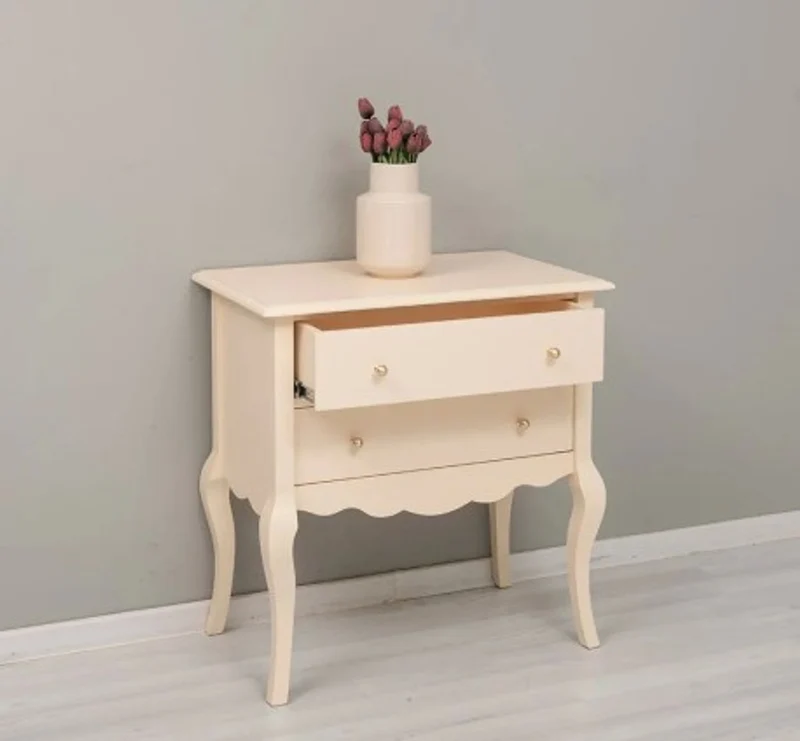 Casa Padrino Konsole im Landhausstil mit 2 Schubladen, 80 x 48 x 82 cm