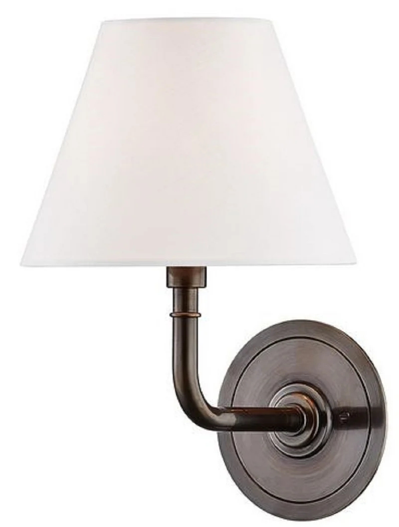 Casa Padrino Luxus Wandleuchte Bronze / Weiß 20,3 x 24,1 x H. 28,6 cm - Hotel & Restaurant Wandlampe