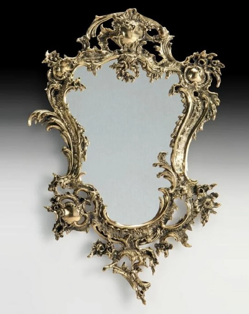 Casa Padrino Luxus Barock Bronze Spiegel Gold H. 74 cm - Barock Möbel