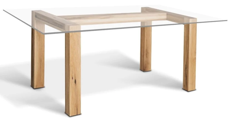 Casa Padrino Luxus Esstisch 180 x 90 x H. 77 cm - Verschiedene Farben - Moderner Küchentisch mit Glasplatte - Esszimmermöbel