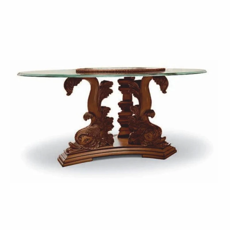 Casa Padrino Luxus Barock Esstisch Braun Ø 170 cm - Barock Möbel - Made in Italy