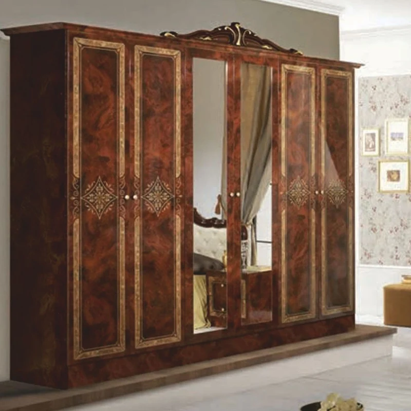 Casa Padrino Luxus Barock Schlafzimmer Schrank Braun / Gold 261,4 cm - Barock Schlafzimmer Möbel