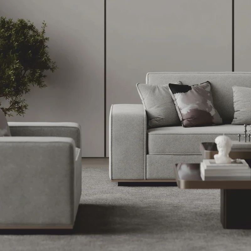 Casa Padrino Luxus Sofa Grau 263 cm - Hotel & Wohnzimmer Möbel