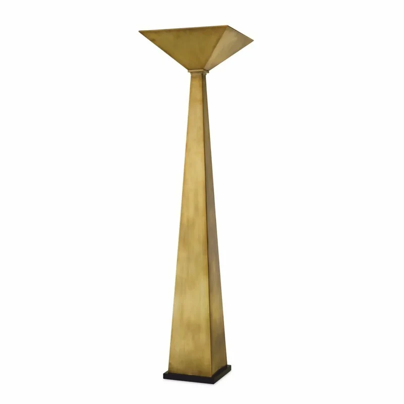 Casa Padrino Luxus Stehleuchte Vintage Messing / Schwarz H. 191 cm - Luxus Leuchten