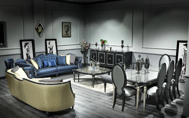 Casa Padrino Luxus Barock Sofa Gold / Schwarz 257 x 100 x H. 86 cm - Prunkvolles Wohnzimmer Sofa - Barockmöbel