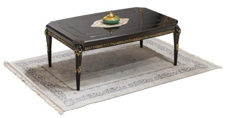 Casa Padrino Luxus Barock Wohnzimmer Möbel Set Hellbraun / Creme / Dunkelbraun / Gold