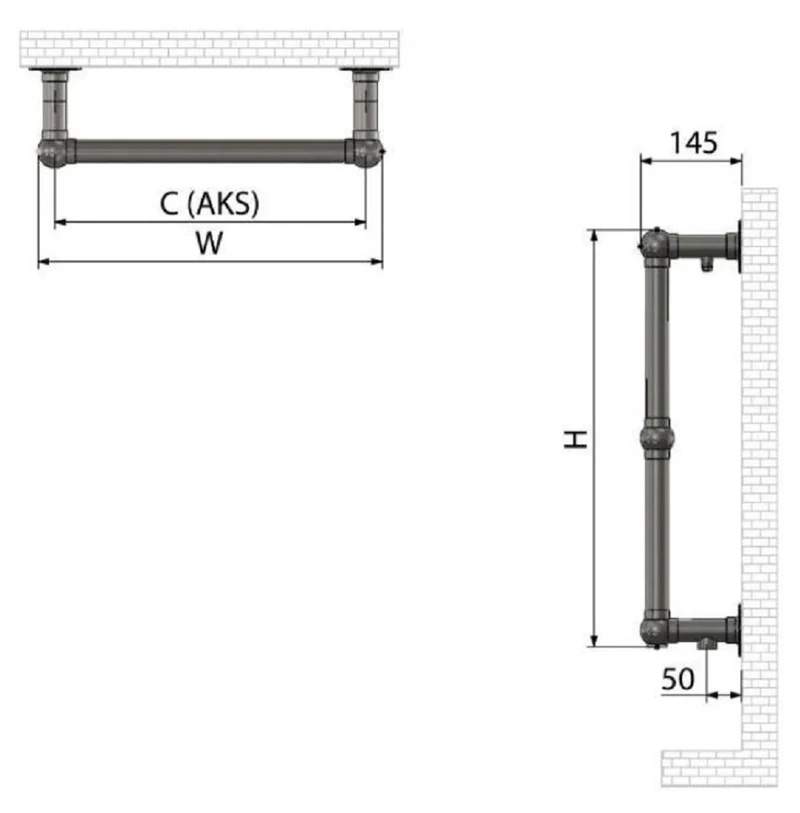 Casa Padrino Luxus Badezimmer Handtuchwärmer Messing 49,4 x 14,5 x H. 60 cm - Elektrischer Handtuch Wärmer - Edelstahl Handtuchheizkörper - Luxus Badezimmer Zubehör