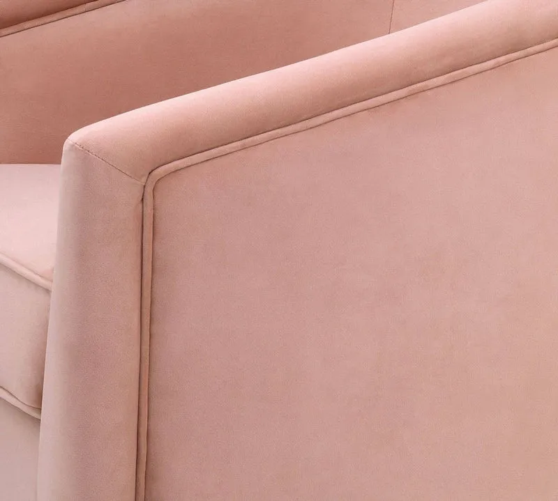 Casa Padrino Luxus Drehsessel Rosa / Mattgold 85 x 76 x H. 76 cm - Wohnzimmer Sessel - Wohnzimmermöbel