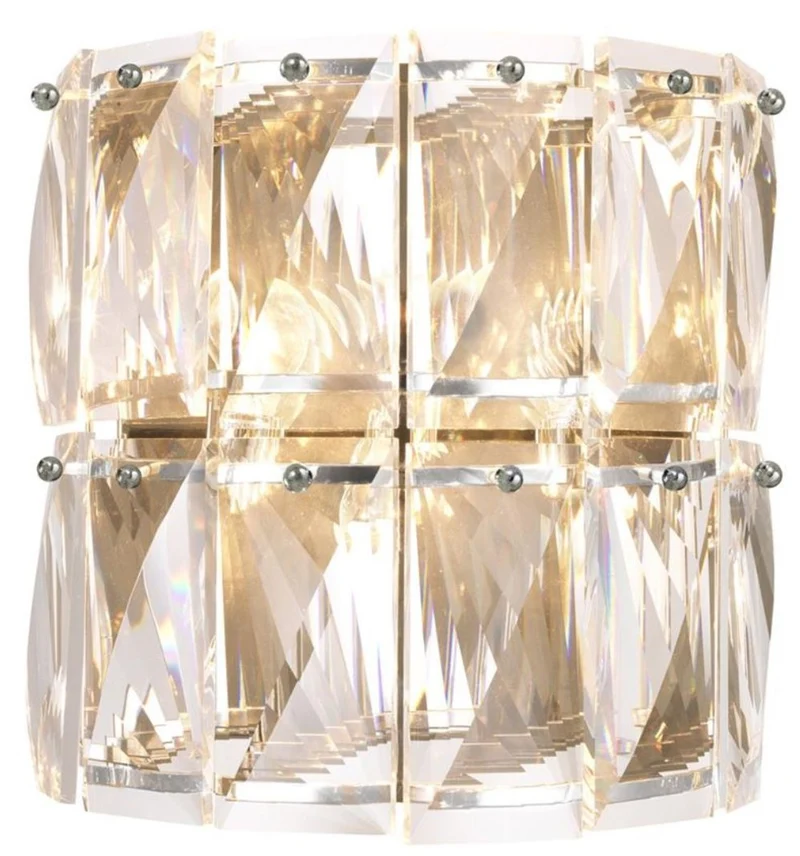 Casa Padrino Luxus Kristallglas Wandleuchte Silber 31 x 18 x H. 31 cm - Hotel & Restaurant Wandlampe