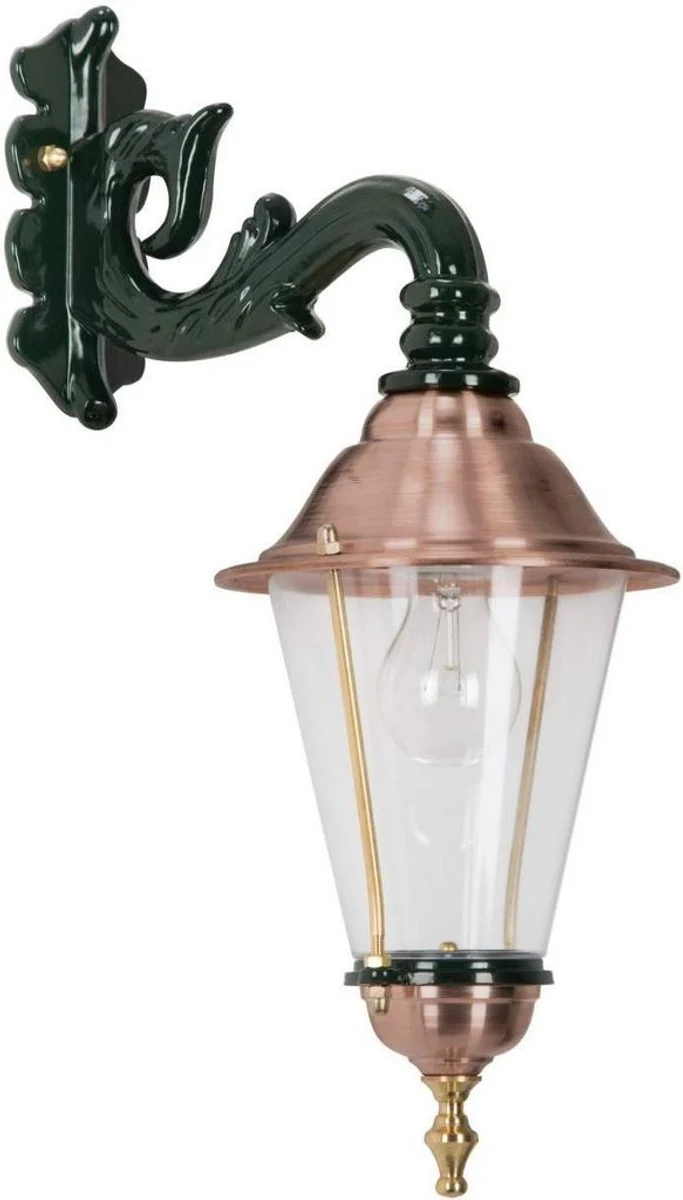 Casa Padrino Jugendstil Außenwandleuchte 19 x 30 x H. 47 cm - Verschiedene Farben - Wetterbeständige Außenbeleuchtung Aussenleuchte Gartenleuchte