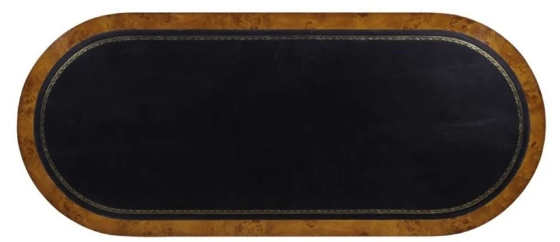 Casa Padrino Luxus Jugendstil Schreibtisch mit 2 Schubladen Hellbraun / Braun 160 x 68 x H. 77 cm - Luxus Büromöbel