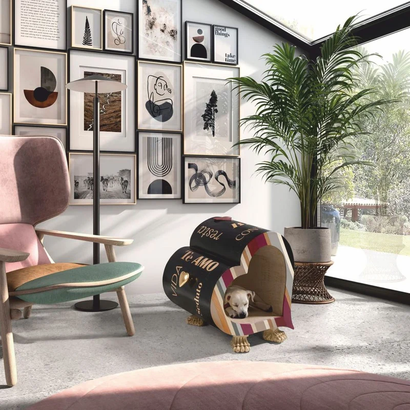 Casa Padrino Luxus Designer Hundehaus in Herzform 45 x H. 50 cm - Hundemöbel