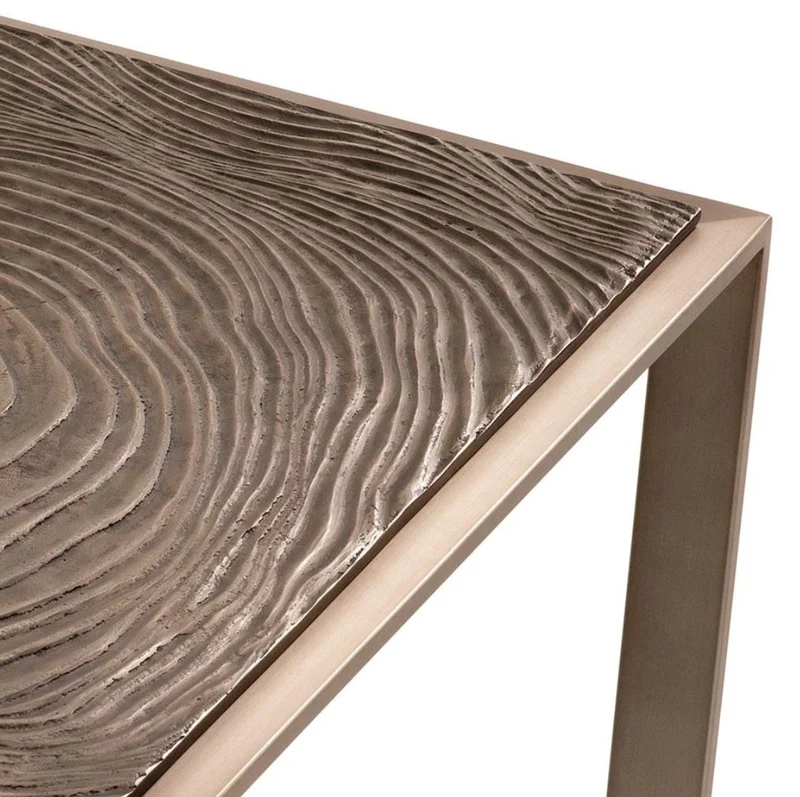 Casa Padrino Luxus Beistelltisch Rosa-Bronze 56 x 56 x H. 55,5 cm - Hotel Möbel