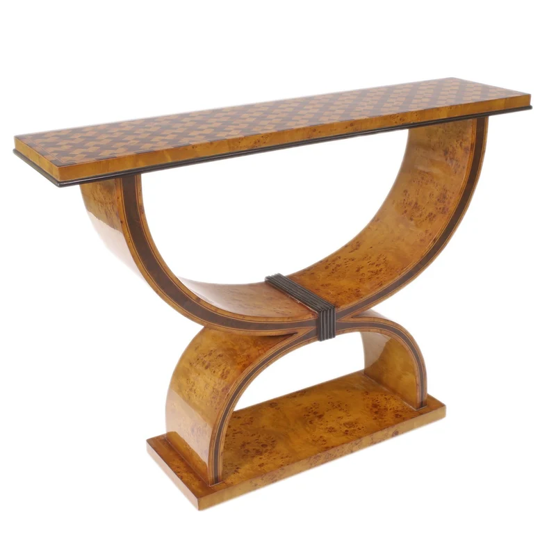 Casa Padrino Art Deco Beistelltisch 120cm x 35cm x H.95cm - Antik Stil Tisch - Möbel