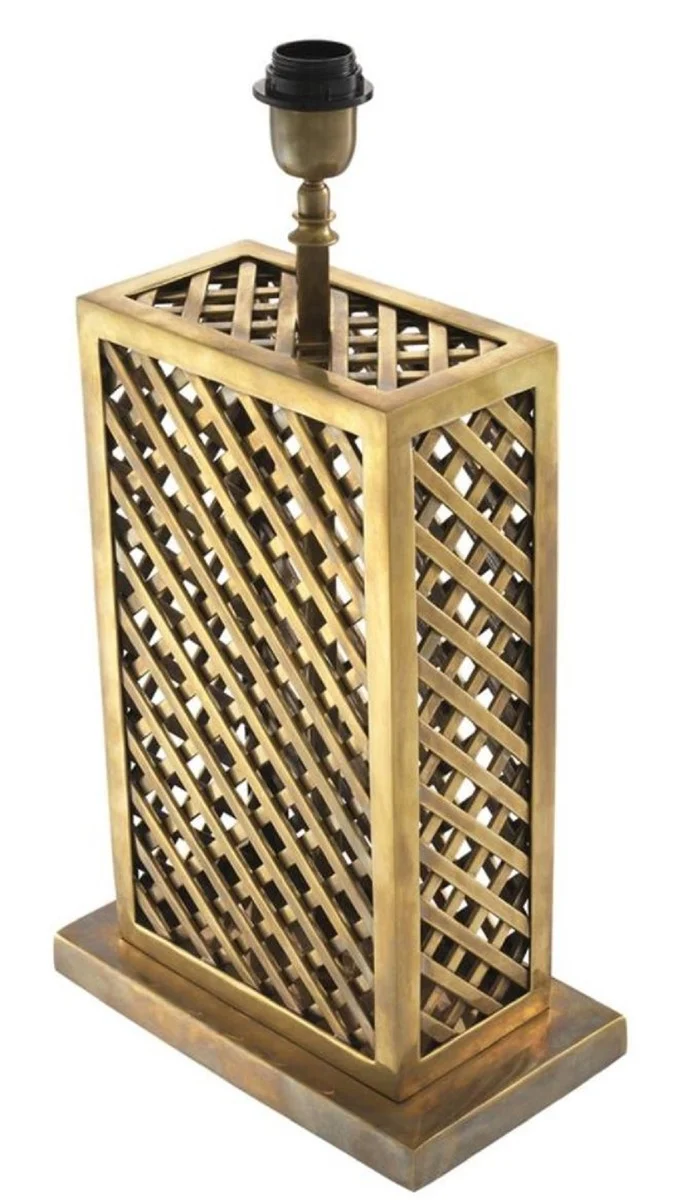 Casa Padrino Luxus Tischleuchte Vintage Messingfarben / Schwarz 46 x 22 x H. 72 cm - Luxus Qualität