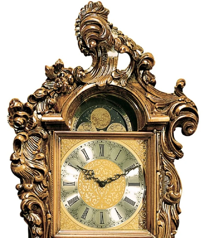 Casa Padrino Luxus Barock Standuhr Braun / Gold - Prunkvolle Massivholz Pendeluhr im Barockstil - Barock Interior - Barock Standuhren - Luxus Qualität - Made in Italy