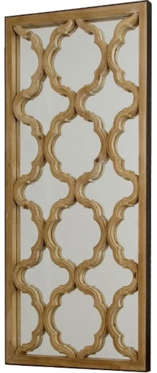Casa Padrino Designer Spiegel / Wandspiegel Naturfarben 61 x H. 122 cm - Designermöbel