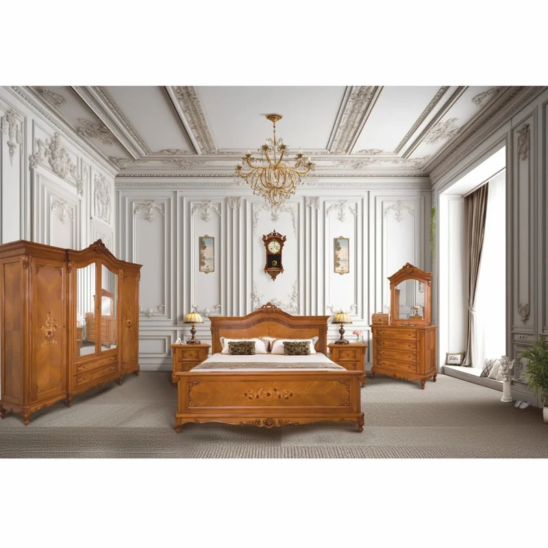 Casa Padrino Luxus Barock Doppelbett Braun - Prunkvolle Barockstil Schlafzimmer Möbel