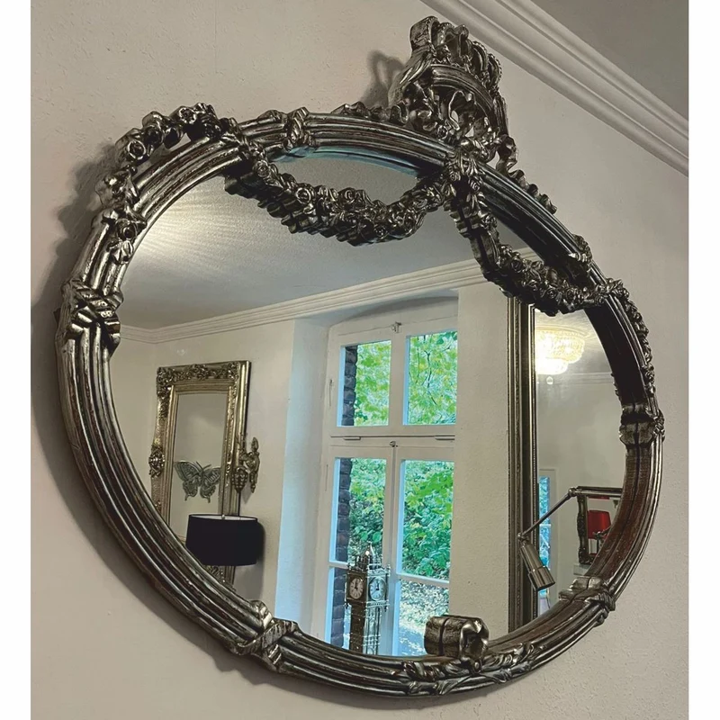Pompöös by Casa Padrino Barock Spiegel Antik Silber 123 cm - Harald Glööckler Barock Möbel
