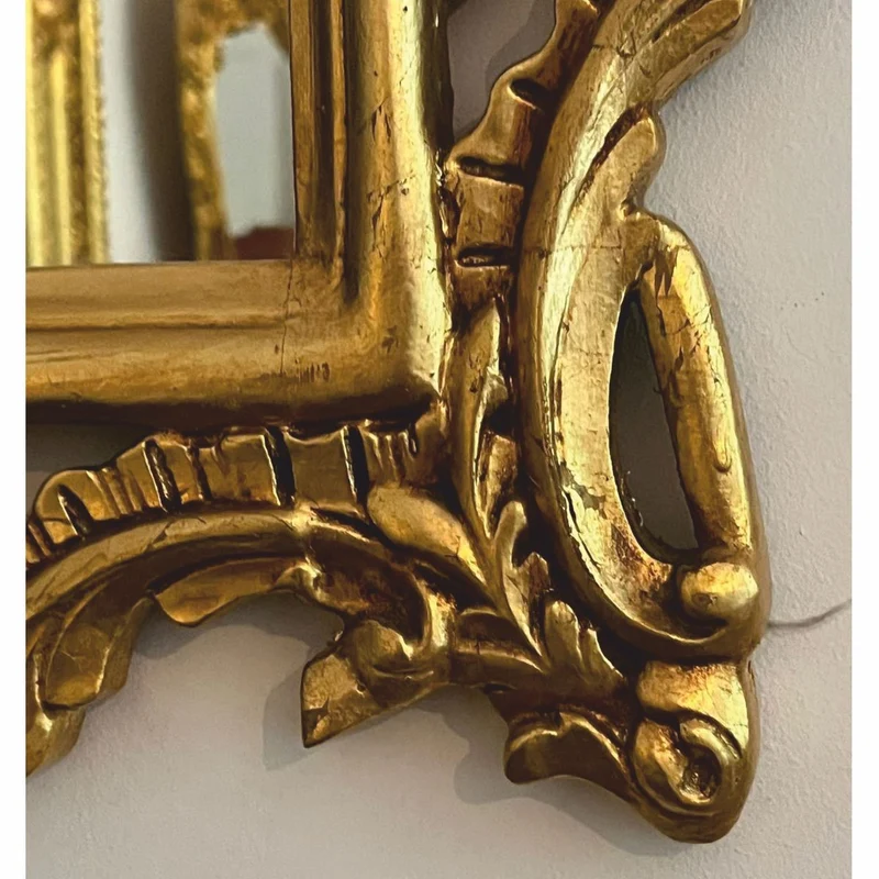 Casa Padrino Barock Spiegel Antik Gold H. 110 cm - Barockstil Interior