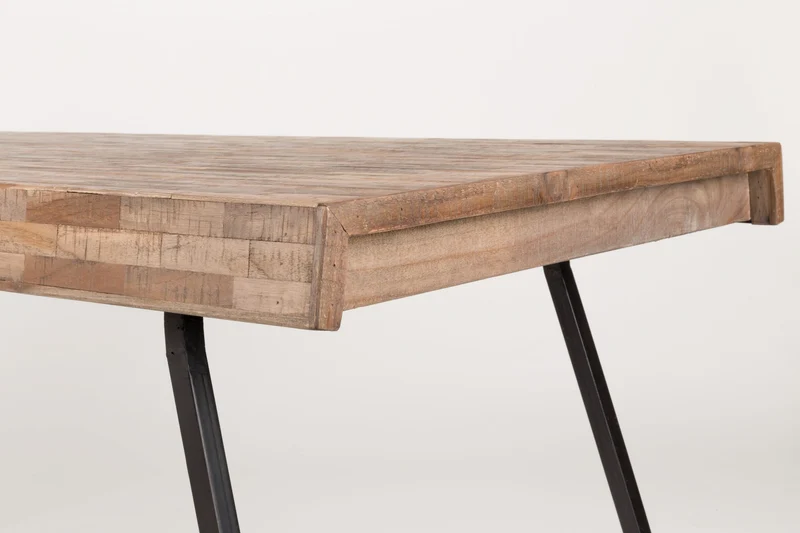 Design Esstisch SURI 200 x 90 cm Platte recycled Teak