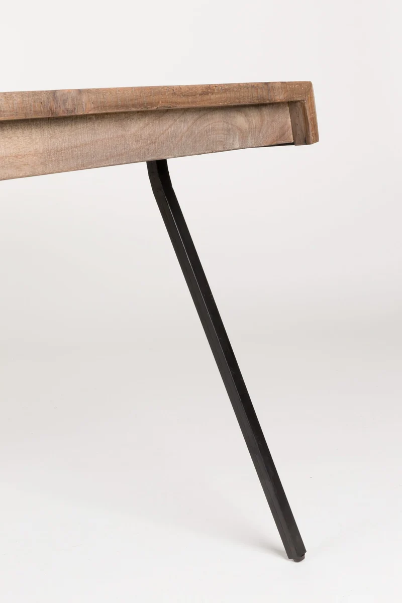 Design Esstisch SURI 200 x 90 cm Platte recycled Teak