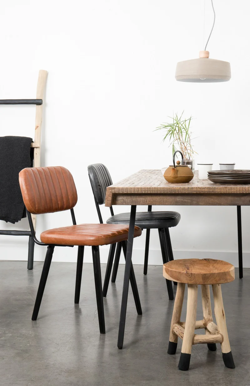 Design Esstisch SURI 200 x 90 cm Platte recycled Teak