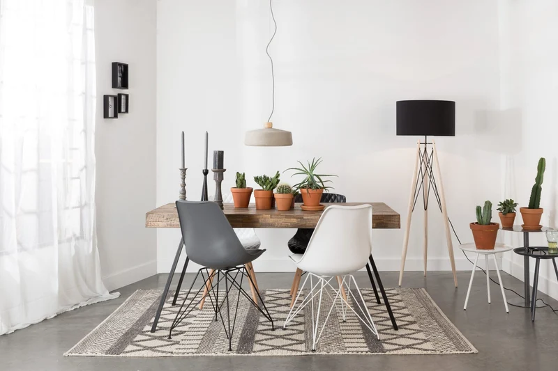Design Esstisch SURI 200 x 90 cm Platte recycled Teak