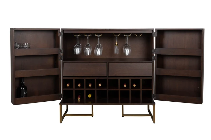 Weinschrank CLASS | Design Barschrank aus Akazie von DutchBone