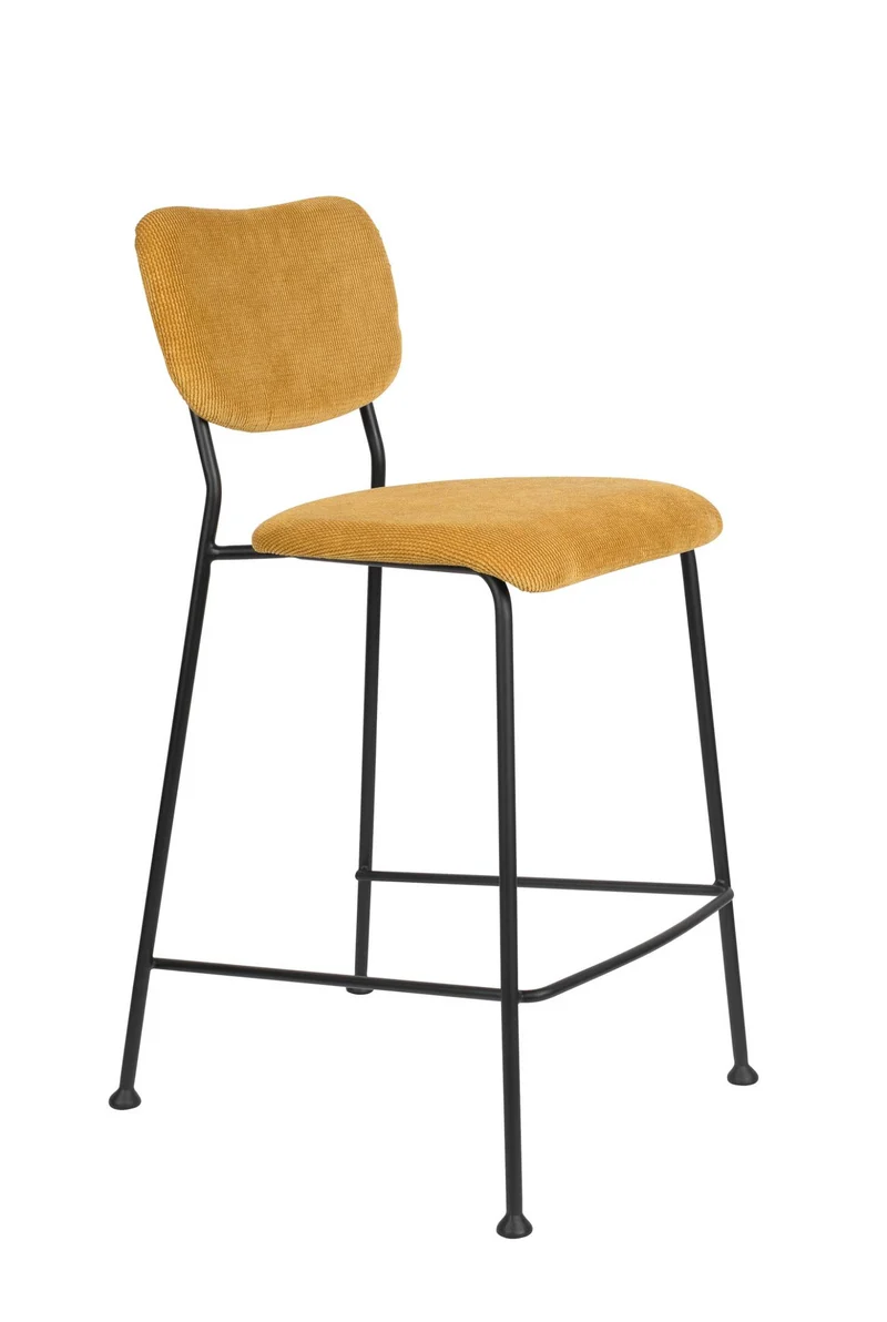 Tresenhocker BENSON OCHRE von ZUIVER mit trendigen Cordstoff