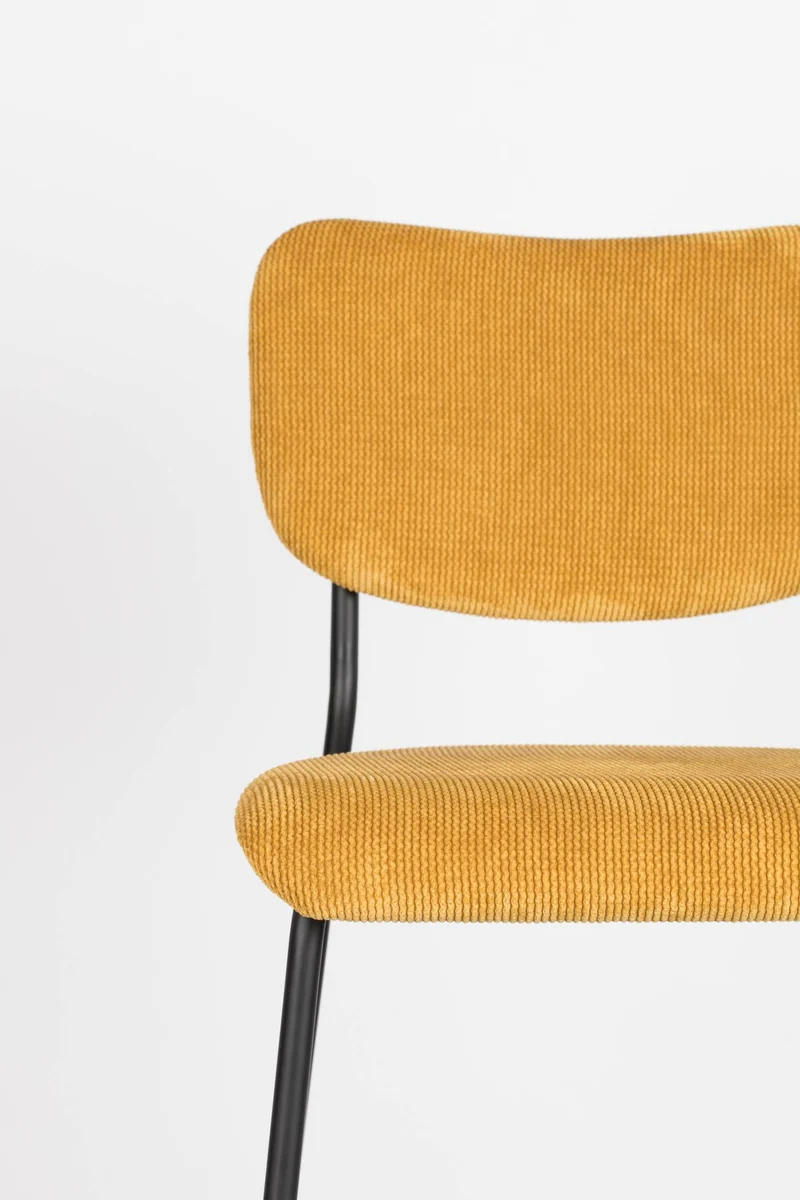 Tresenhocker BENSON OCHRE von ZUIVER mit trendigen Cordstoff