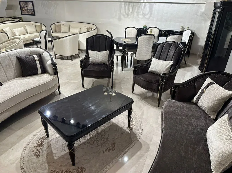 Casa Padrino Luxus Barock Sessel Schwarz / Gold - Prunkvolle Barockstil Möbel