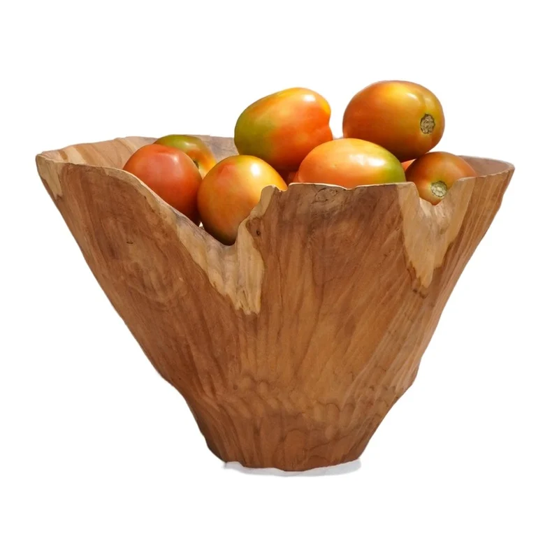 Individuelle Teak Schale CHANIA ca.30cm Natural Unikat